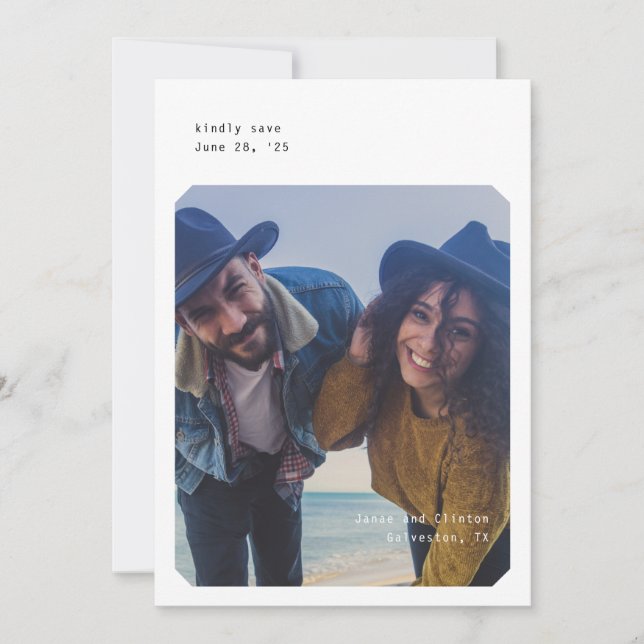 Simple Chic Save the Date card (Front)