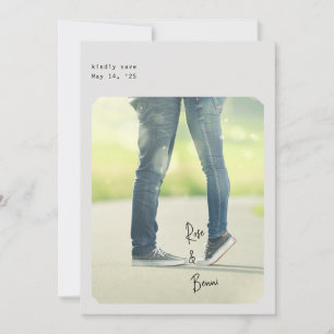 Simple Chic Save the Date card