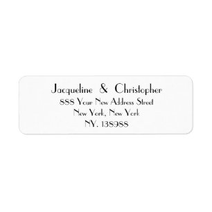 Simple Chic Script Name Wedding Return Address