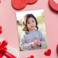 Simple Chic Sending Love Valentine's Day Photo