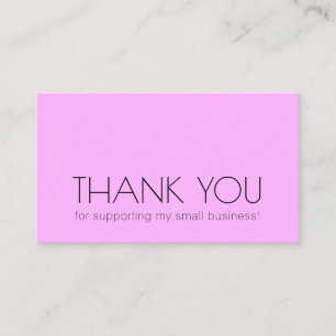 Simple Chic Typography Company Thank You Purple Business Card