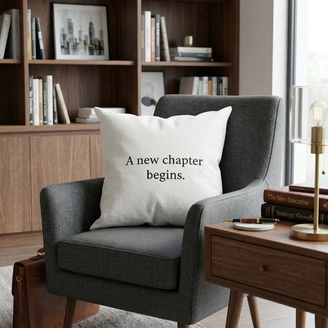Simple chic typography modern  black and white cushion (Creator Uploaded)