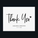 Simple Chic Typography Thank you Wedding Vendor Postcard<br><div class="desc">Express your gratitude to your wedding vendors with our Simple Chic Typography Thank You Wedding Vendor Postcards. These postcards offer a chic and modern design, allowing you to personalise them for each vendor who played a significant role in making your special day a reality. Replace the default names, date, return...</div>