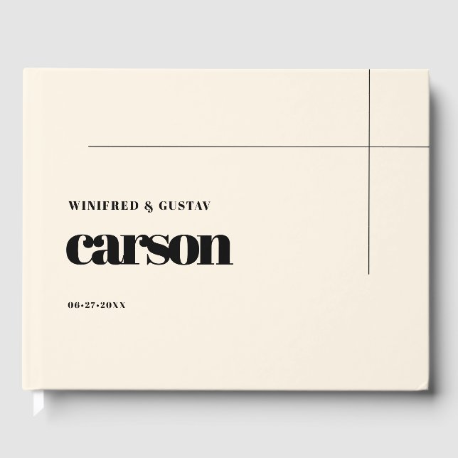 Simple Chic Wedding Guest Book (Front)