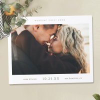 Simple Chic Wedding Guest Book with Photo