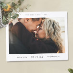 Simple Chic Wedding Guest Book with Photo<br><div class="desc">This wedding guest book features a simply chic modern minimalist design. It features your favourite photo on the front with 'WEDDING GUEST BOOK' above it and your names, date and wedding location below it. You can edit the WEDDING GUEST BOOK text above the photo to show a different message, or...</div>