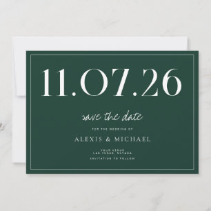 Simple Chic Wedding Non-Photo Save The Date