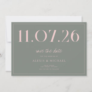Simple Chic Wedding Non-Photo Save The Date