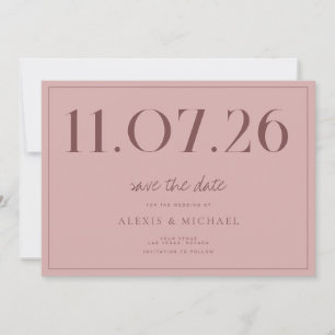 Simple Chic Wedding Non-Photo Save The Date