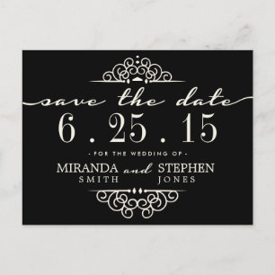 Simple Chic Wedding Save the Date Postcard