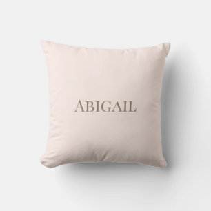 Simple Child's Blush and Gold Personalised Cushion