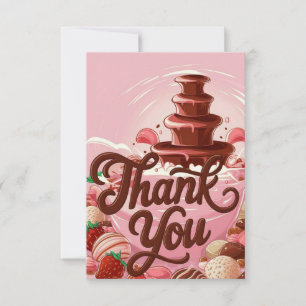 Simple Chocolate thank you card