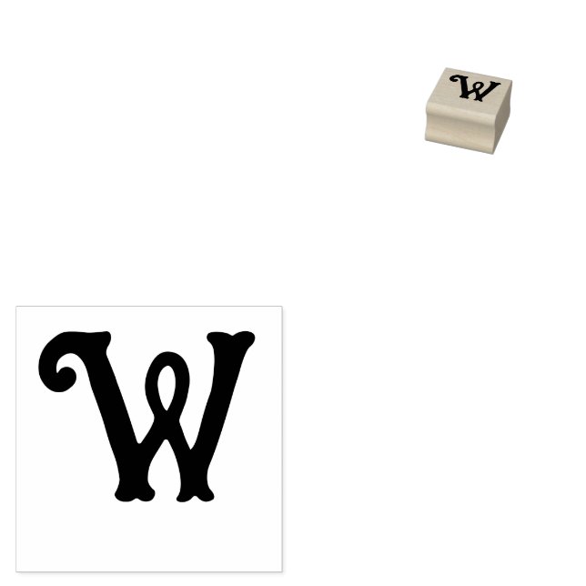 Simple Choose Your Letter of the Alphabet Rubber Stamp (Stamped)