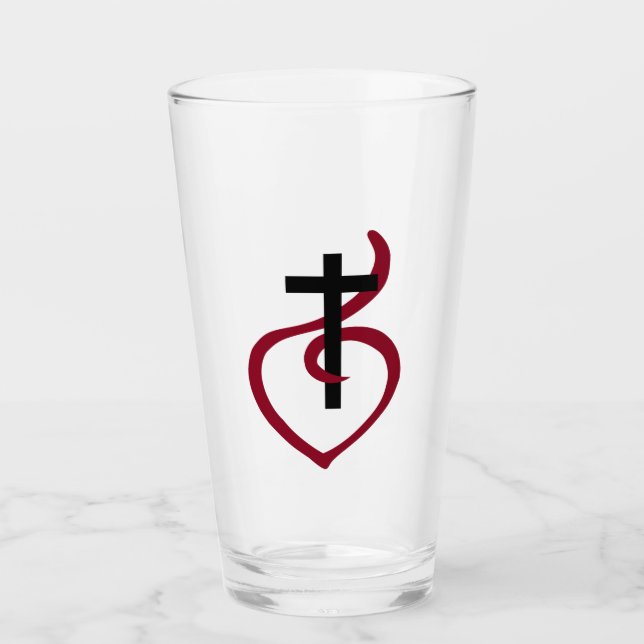 Simple Christian Cross Glass (Front)