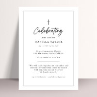 Simple Christian Memorial Religious Cross Funeral