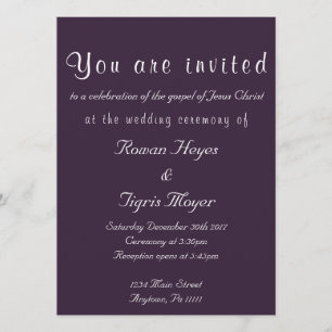 Simple Christian Wedding Invitation