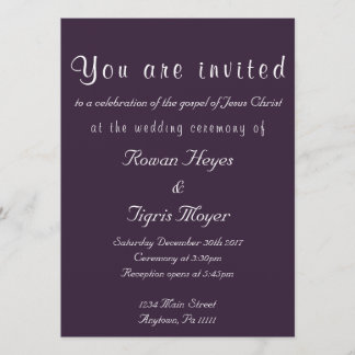 Simple Christian Wedding Invitation