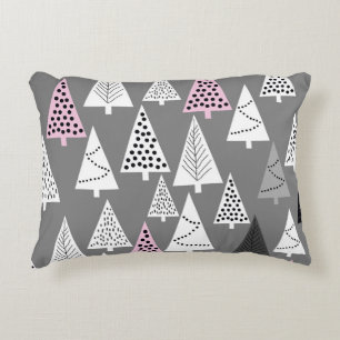 Simple Christmas: Abstract Tree Pattern Decorative Cushion