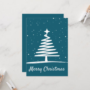 Simple Christmas Card Minimal Christmas Tree
