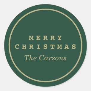 Simple Christmas Classic Round Sticker