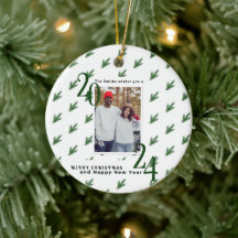 Simple Christmas couple photo Ornament