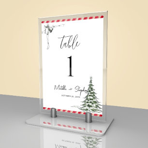 Simple Christmas Decoration Table Number