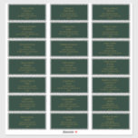 Simple Christmas Green | Guest Address Labels<br><div class="desc">These simple Christmas | green address labels are perfect for your minimalist modern winter wedding. The classic gold luxury calligraphy, along with the traditional green background, all bordered with a minimal frame, is sure to complete the colourful holiday vibe you're looking for. You can personalise with your own photos or...</div>