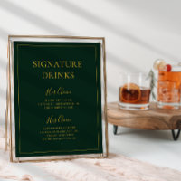 Simple Christmas | Green Signature Drinks Sign