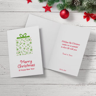 Simple Christmas greetings. Holiday Card