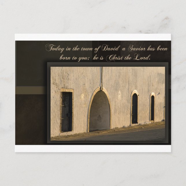 Simple Christmas Greetings Holiday Postcard (Front)