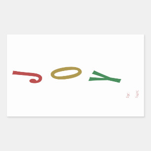 Simple Christmas Joy For From Gift Sticker