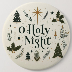 Simple Christmas O Holy Night 6 Cm Round Badge
