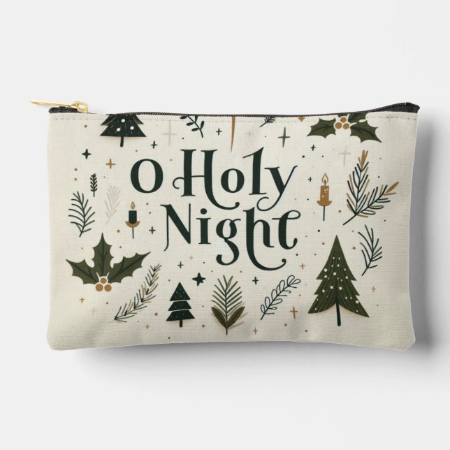 Simple Christmas O Holy Night Accessory Pouch (Front)
