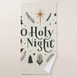 Simple Christmas O Holy Night Bath Towel