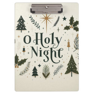 Simple Christmas O Holy Night Clipboard