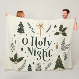 Simple Christmas O Holy Night Fleece Blanket