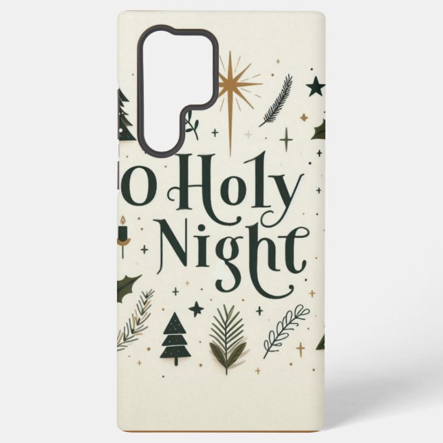Simple Christmas O Holy Night Samsung Galaxy S22 Ultra Case (Back)