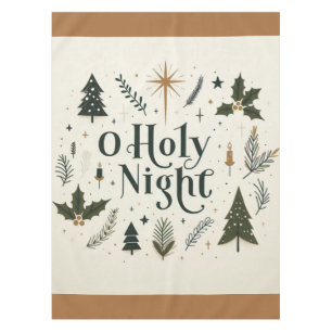 Simple Christmas O Holy Night Tablecloth