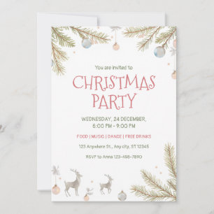 Simple Christmas Party Invitation