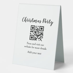 Simple christmas party website barcode QR add name