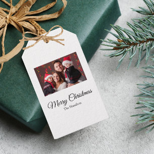 Simple Christmas Photo Gift Tags