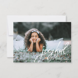 Simple Christmas Photo Joyful Card
