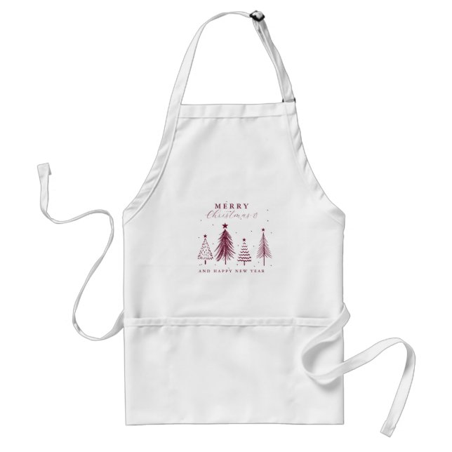 Simple Christmas Pine Tree Pattern  Standard Apron (Front)