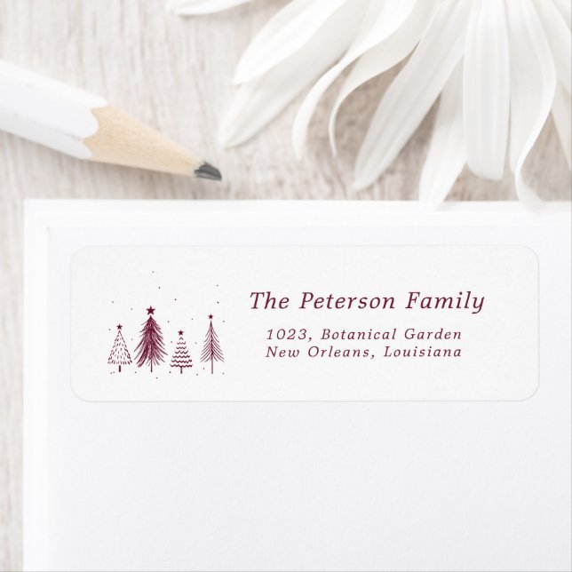 Simple Christmas Pine Tree | Plum Purple Address  (Insitu)