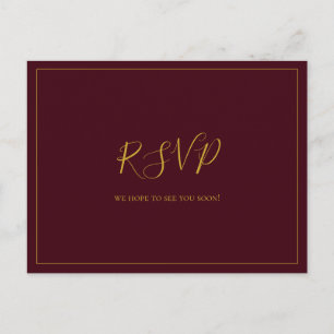 Simple Christmas   Red Menu Choice RSVP Postcard