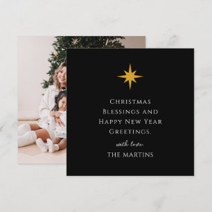 Simple Christmas Star Personalised Religious Invitation