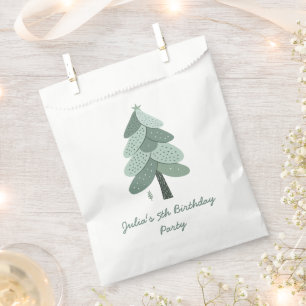 Simple Christmas tree Birthday  Favour Bags