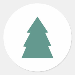 Simple Christmas Tree Classic Round Sticker