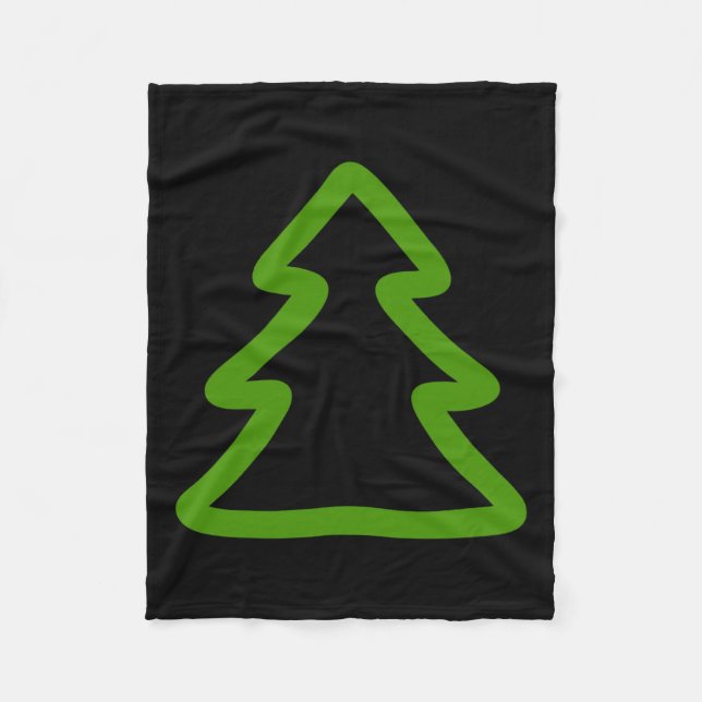 Simple Christmas Tree  Fleece Blanket (Front)