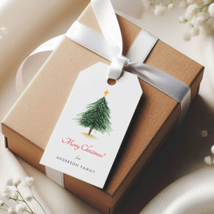 Simple Christmas Tree Holidays Gift Tags